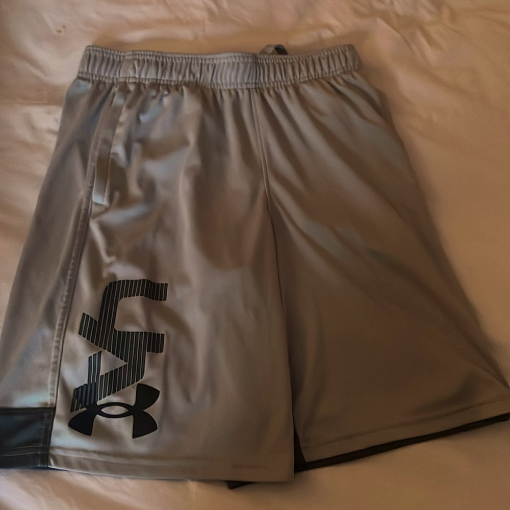 Grey boys UnderArmor shorts